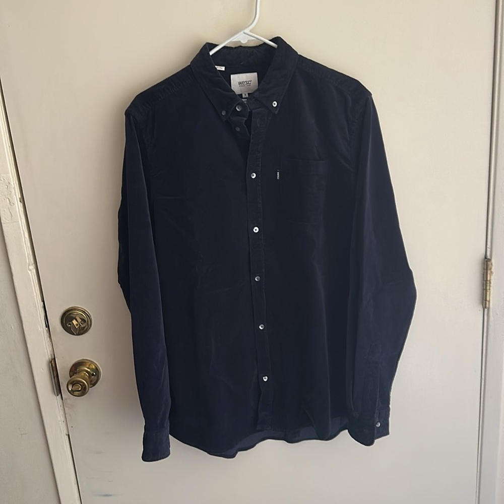 Wesc Dark Blue Corduroy Shirt
